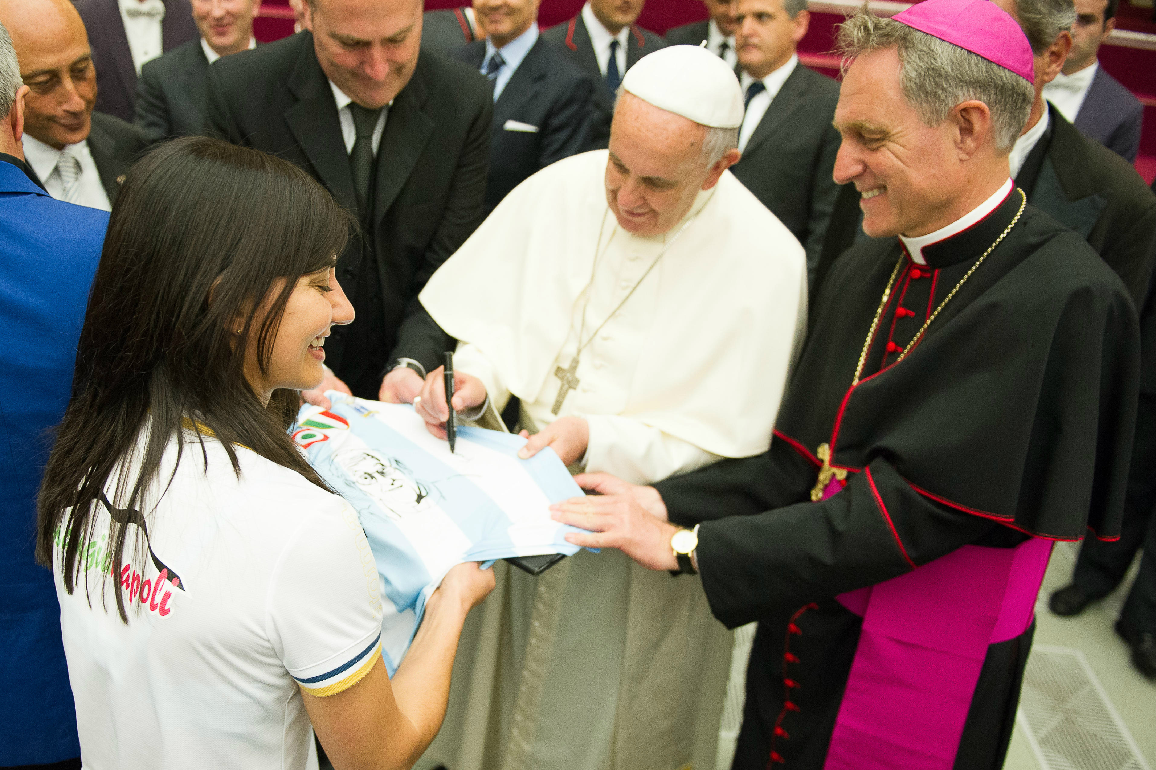 Pope Francis met with members of S.S. Lazio