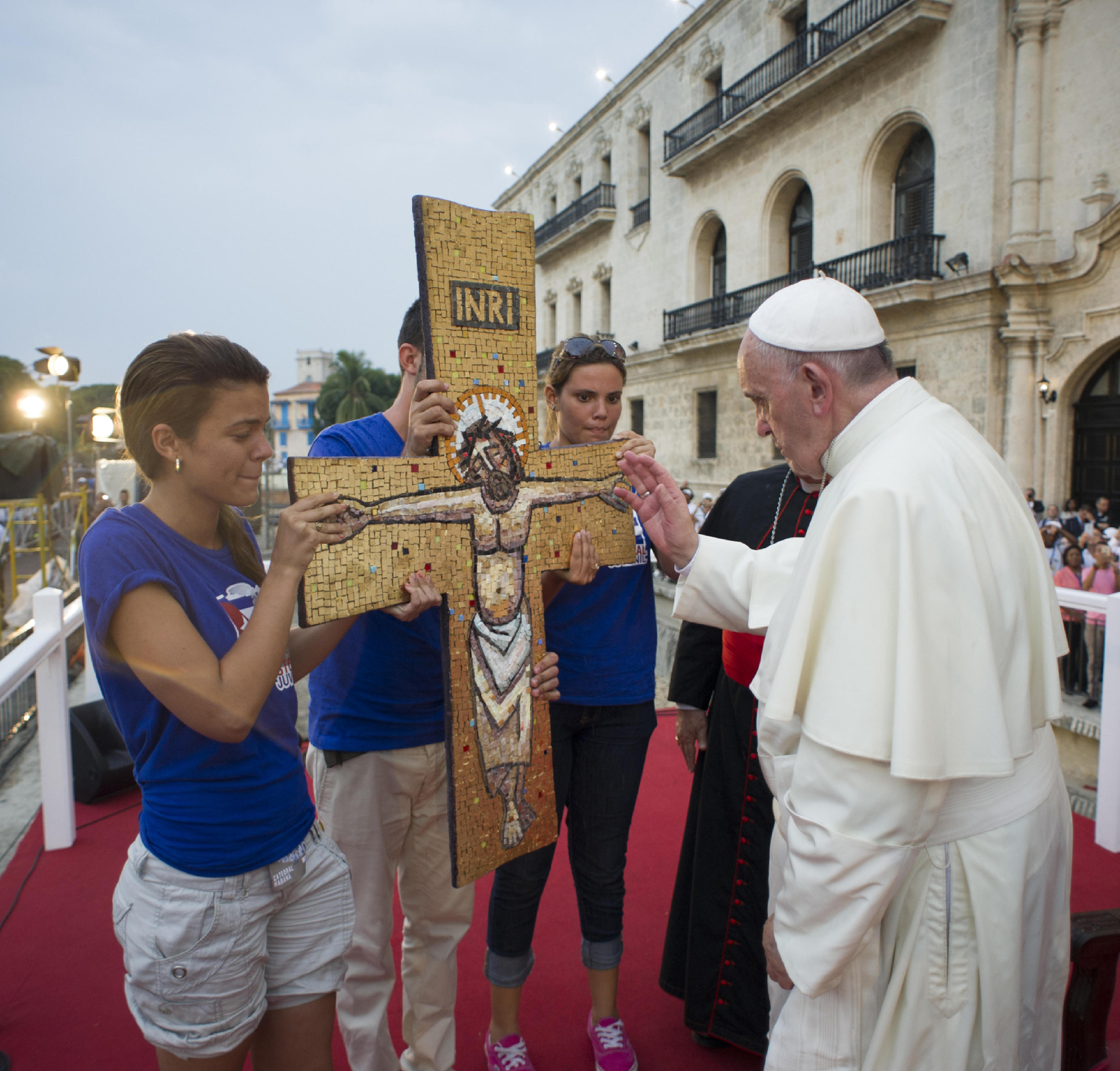 Pope Francis' meeting with Cuban youth at the Felix Varela Cultural Center in Havana
