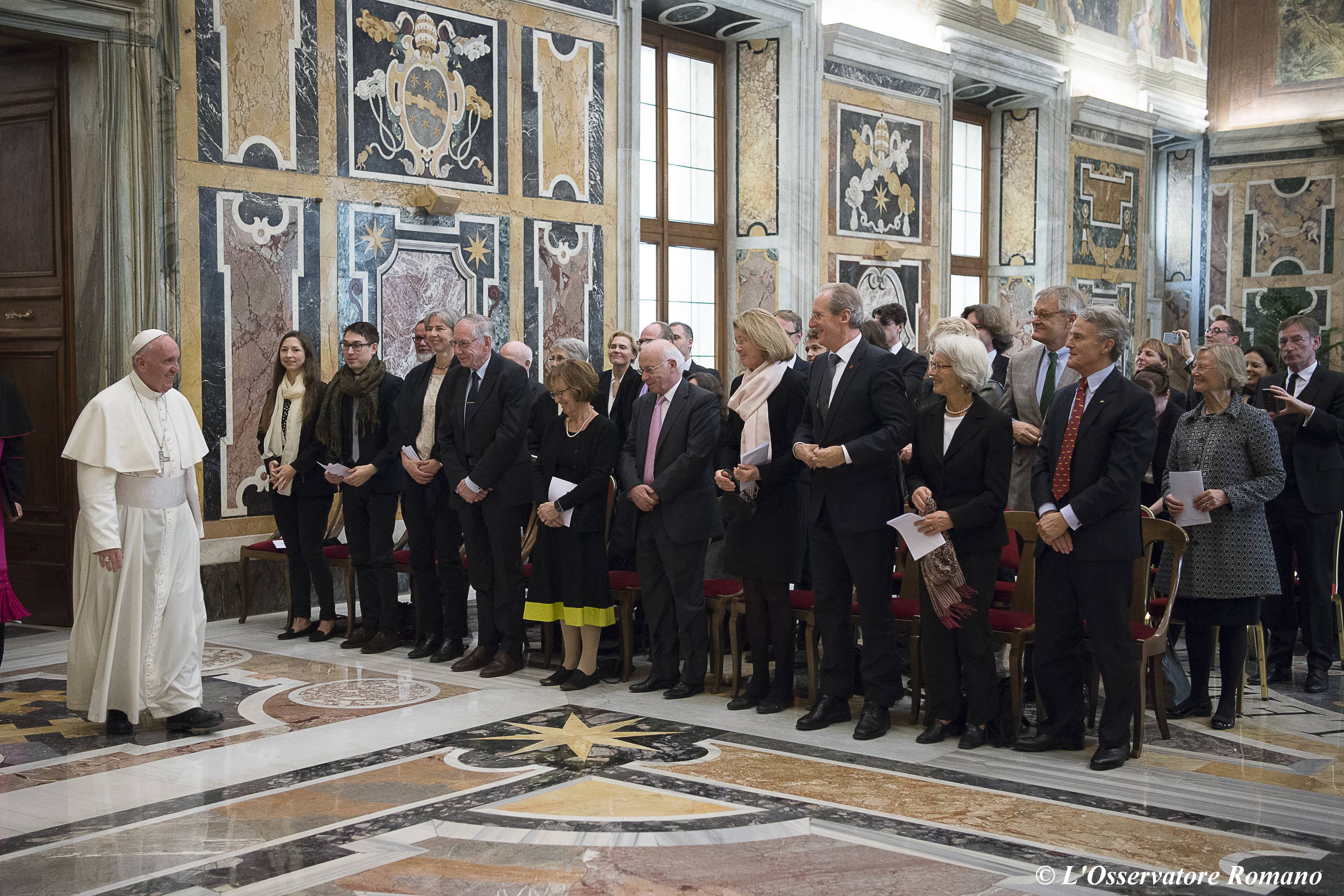 Pope Francis receives in audience members of the Romano Guardini Foundation