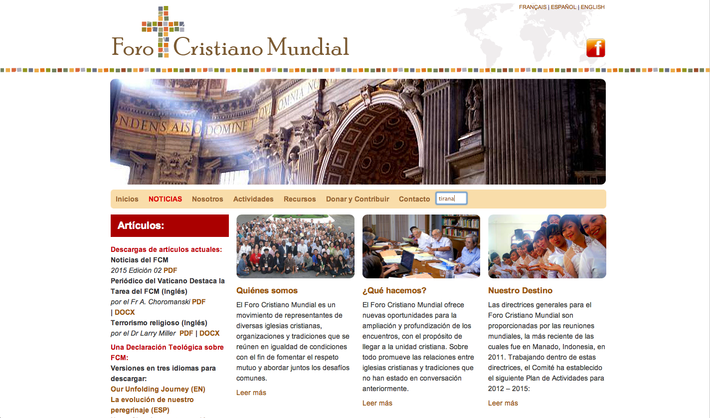 Website of The Global Christian Forum