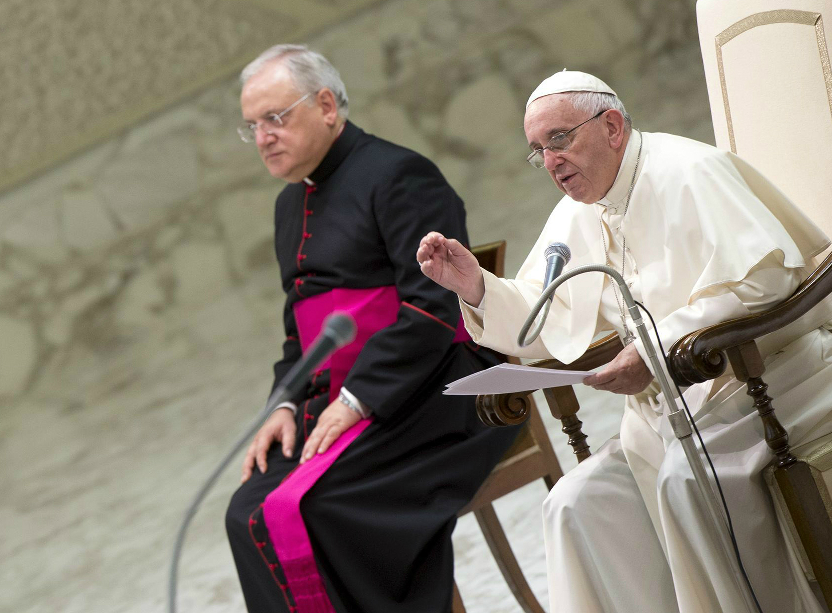 Pope Francis during the General Audience of Wednesday 19th of August 2015