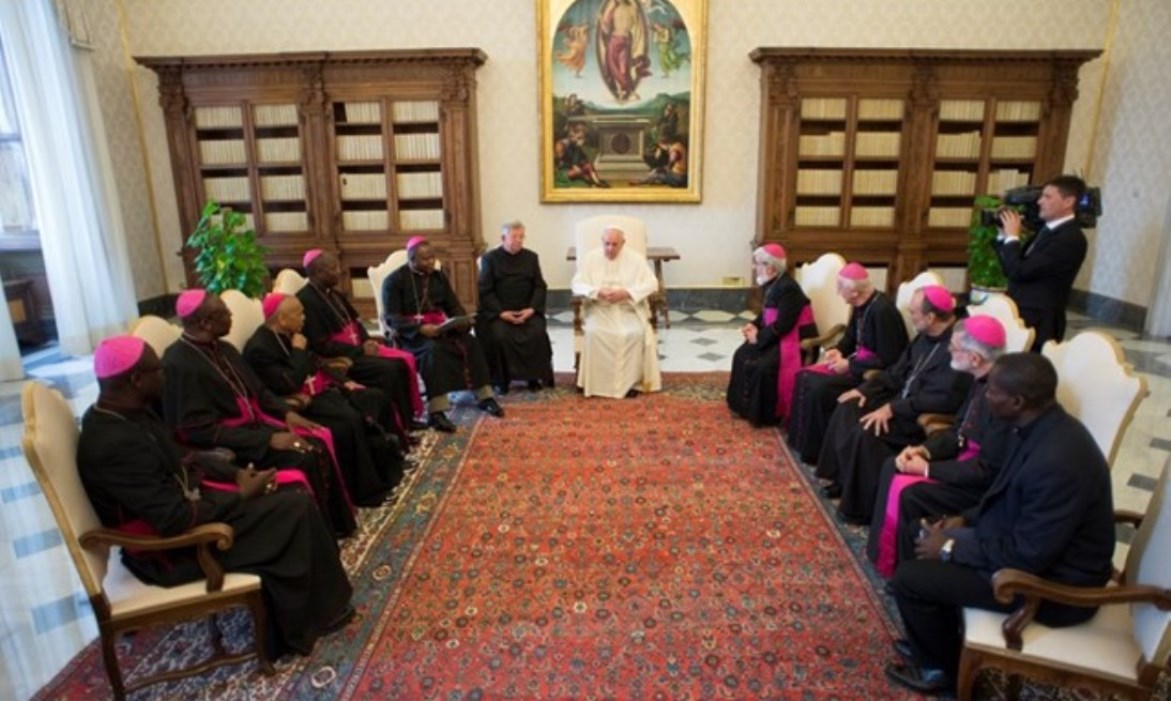 Pope Francis with Bishops of Central African Republic