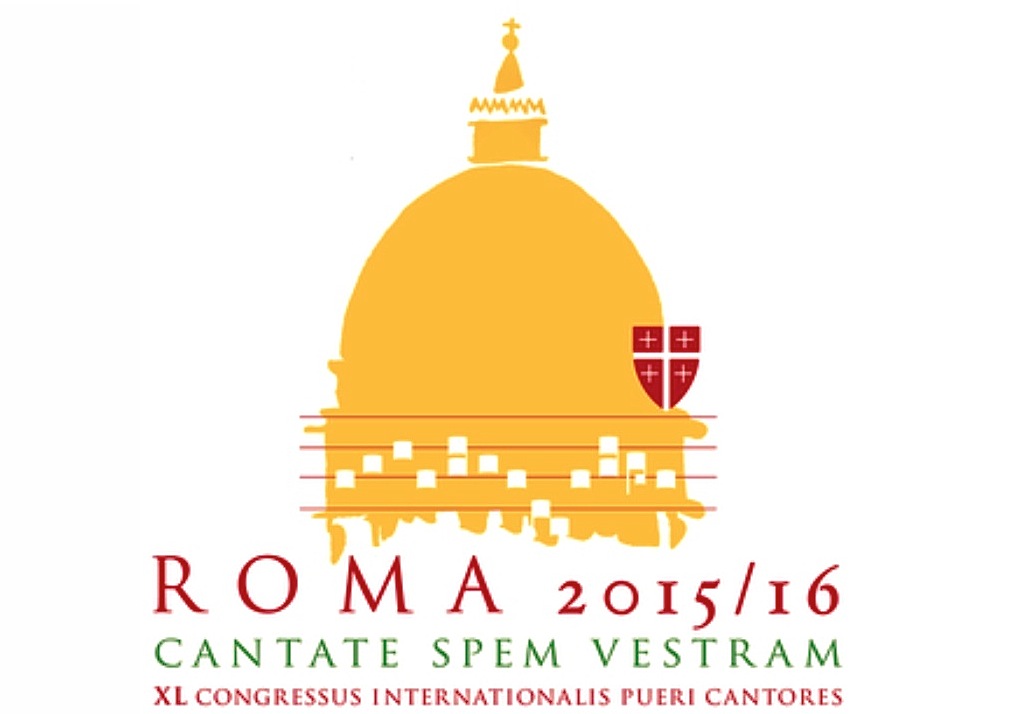 Logo of XL International Congress of Pueri Cantores Rome 28 Dec 2015 – 1 Jan 2016