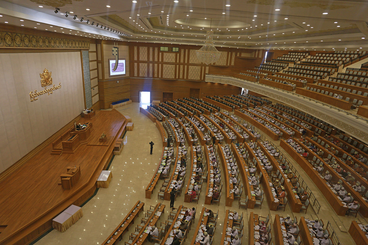 Members of Myanmar Parliament attend the Lower House session in capital Naypyidaw