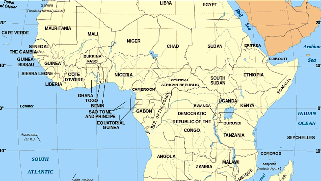 Map of the African continent - Africa maps