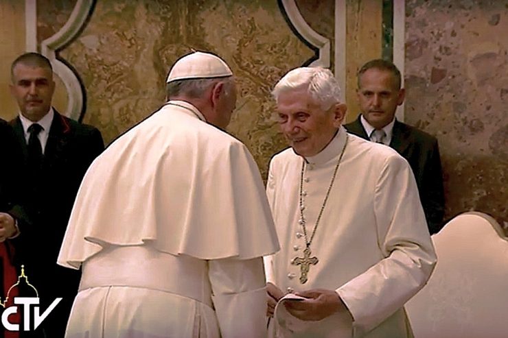 CTV Screenshot - Pope Francis and Benedict XVI for 65th Anniversary of Benedict's Priestly Ordination