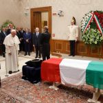 On Sunday, Pope attends Italian Senate for death of former Italian president