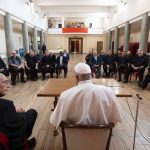 Pope attends surprise meeting of priests in Rome area where murders have occurred
