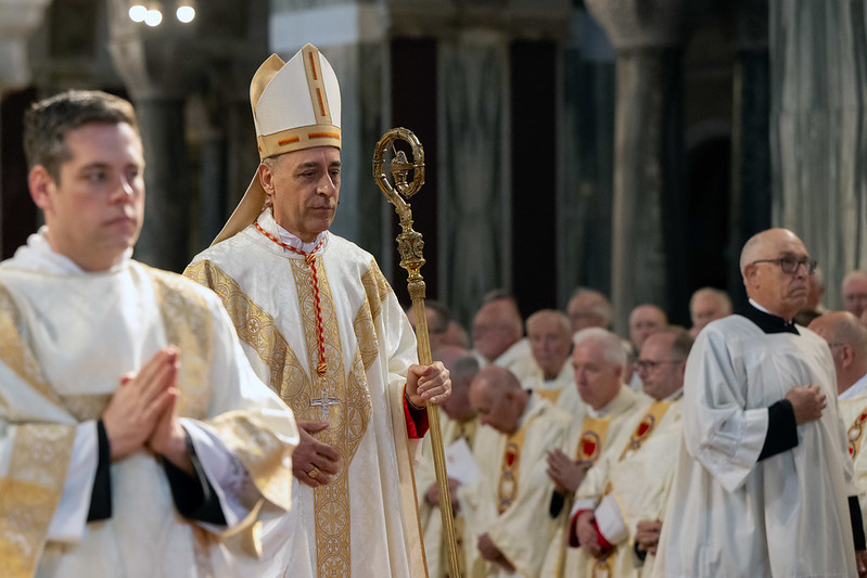 Cardinal Víctor Manuel Fernández, Prefect of the Dicastery for the Doctrine of the Faith, offered words of encouragement to Bishop-elect David Waller