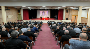 The gathering began with a brief greeting from Monsignor Di Tolve followed by a moment of prayer, setting a reflective tone for the ensuing dialogue between the Pope and the priests