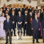 Real Madrid Goes to the Cathedral to Offer the Champions League Cup to the Virgin of Almudena