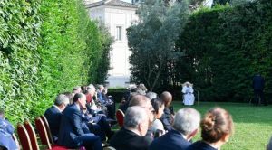 Pope Francis presided over a commemoration in the Vatican Gardens Photo: Vatican Media