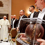 Midfielder Luka Modrić and the Croatian Football Team Greet the Pope in the Vatican