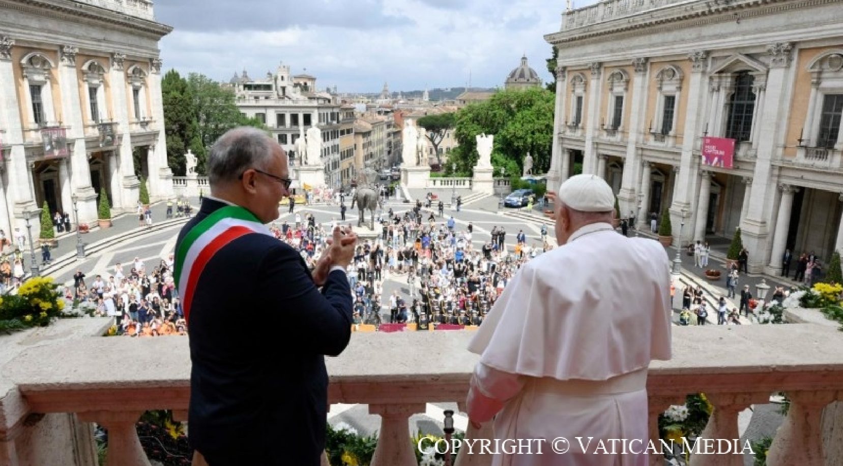 Pope Francis on the occasion of his visit to the mayor