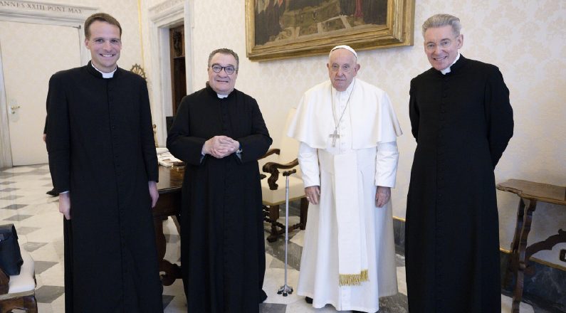 Pope Francis welcomed the Prior General of the Institute of Christ the King Sovereign Priest, Monsignor Gilles Wach