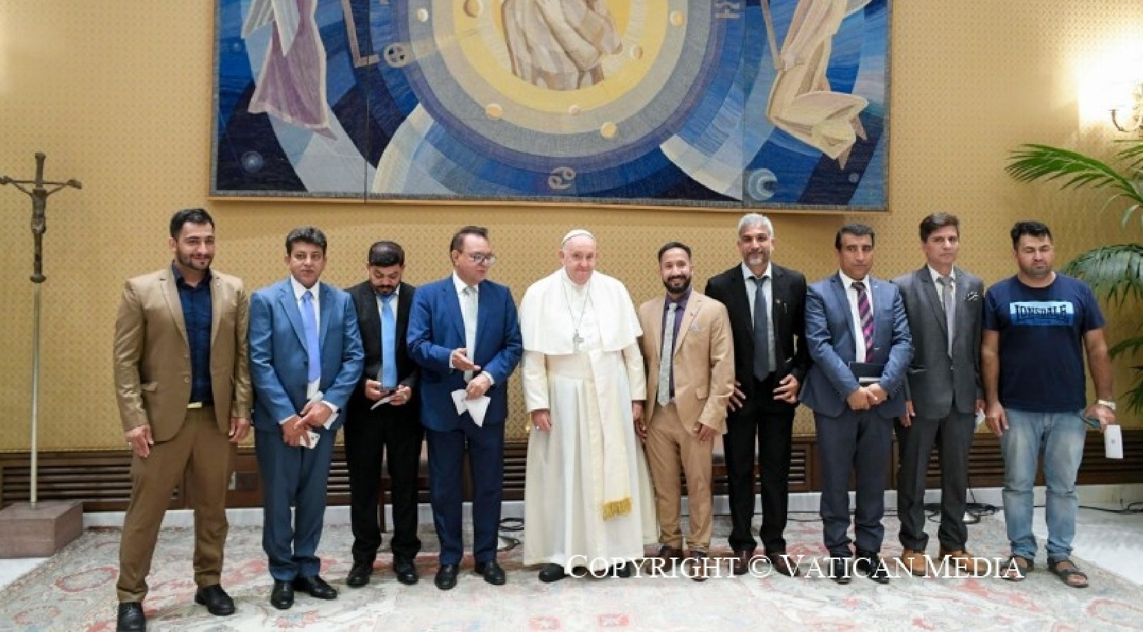 Pope Francis received a group of representatives from the Afghan Muslim community in Italy