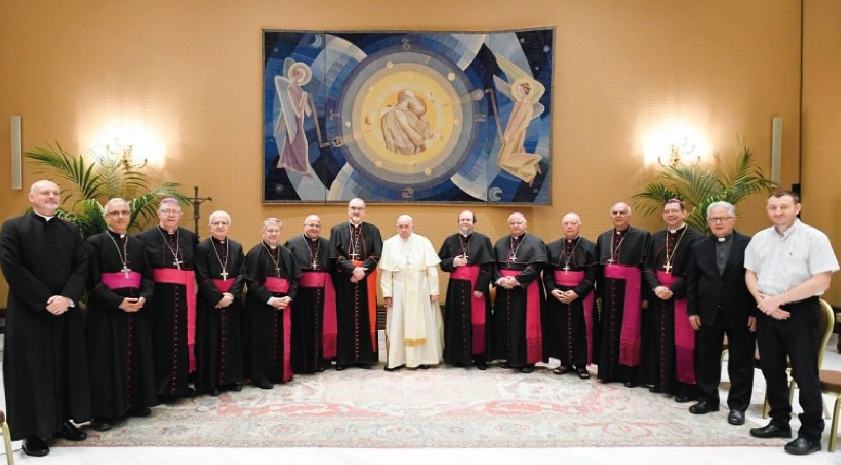 Pope Francis received in audience, in the Salita of the Paul VI Hall, the bishops who are members of the Latin Episcopal Conference of the Arab Regions