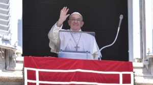 the Pope appeared at the window of the Apostolic Palace overlooking St. Peter's Square