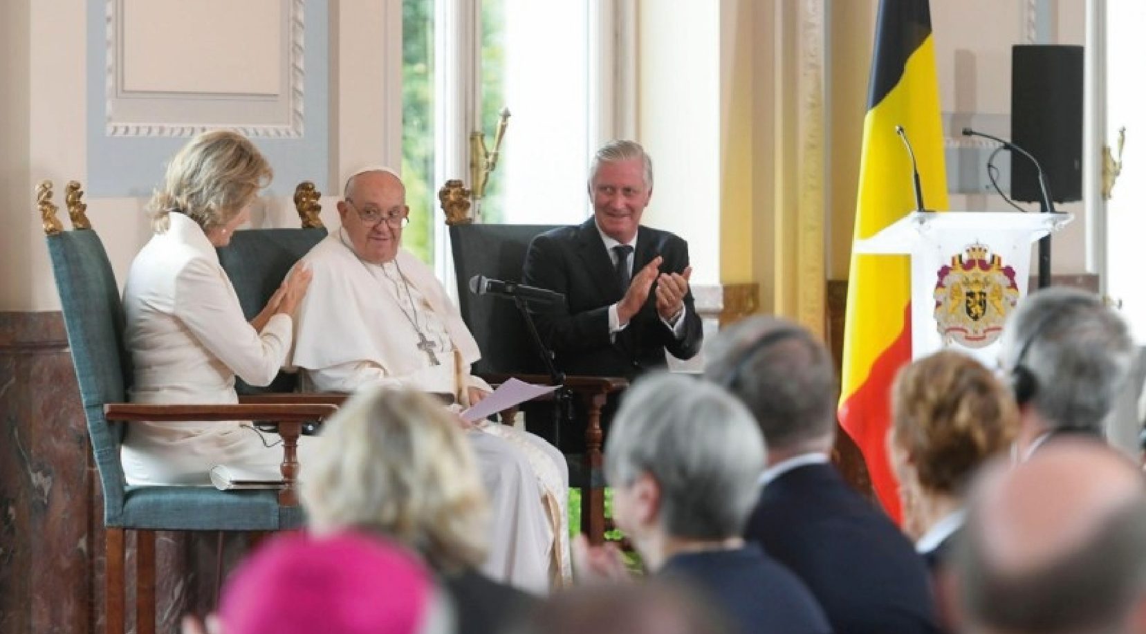 visit to King Philippe and Queen Mathilde at the historic Laeken Castle