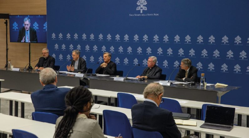 Press Conference at the Press Office of the Holy See on Monday, September 16, 2024. Photo: Daniel Ibáñez/CNA