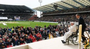 Pope Francis concluded his apostolic journey to Belgium with a momentous event at the King Baudouin Stadium in Brussels