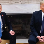 former U.S. President Donald Trump and Polish President Andrzej Duda