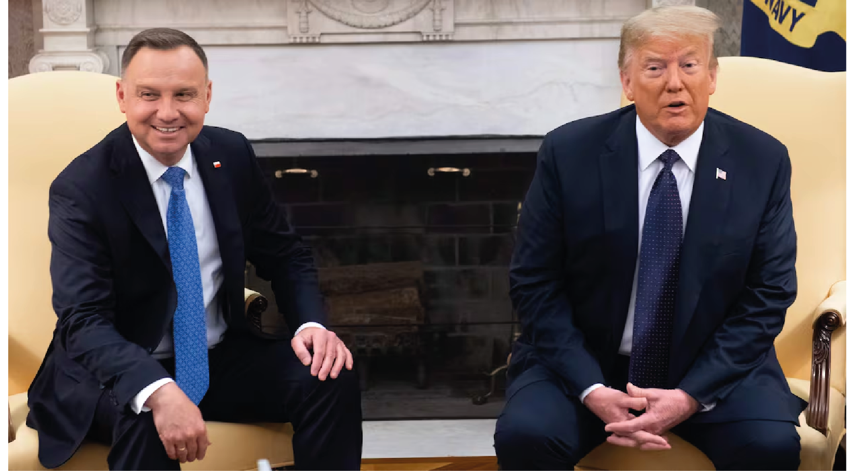 former U.S. President Donald Trump and Polish President Andrzej Duda