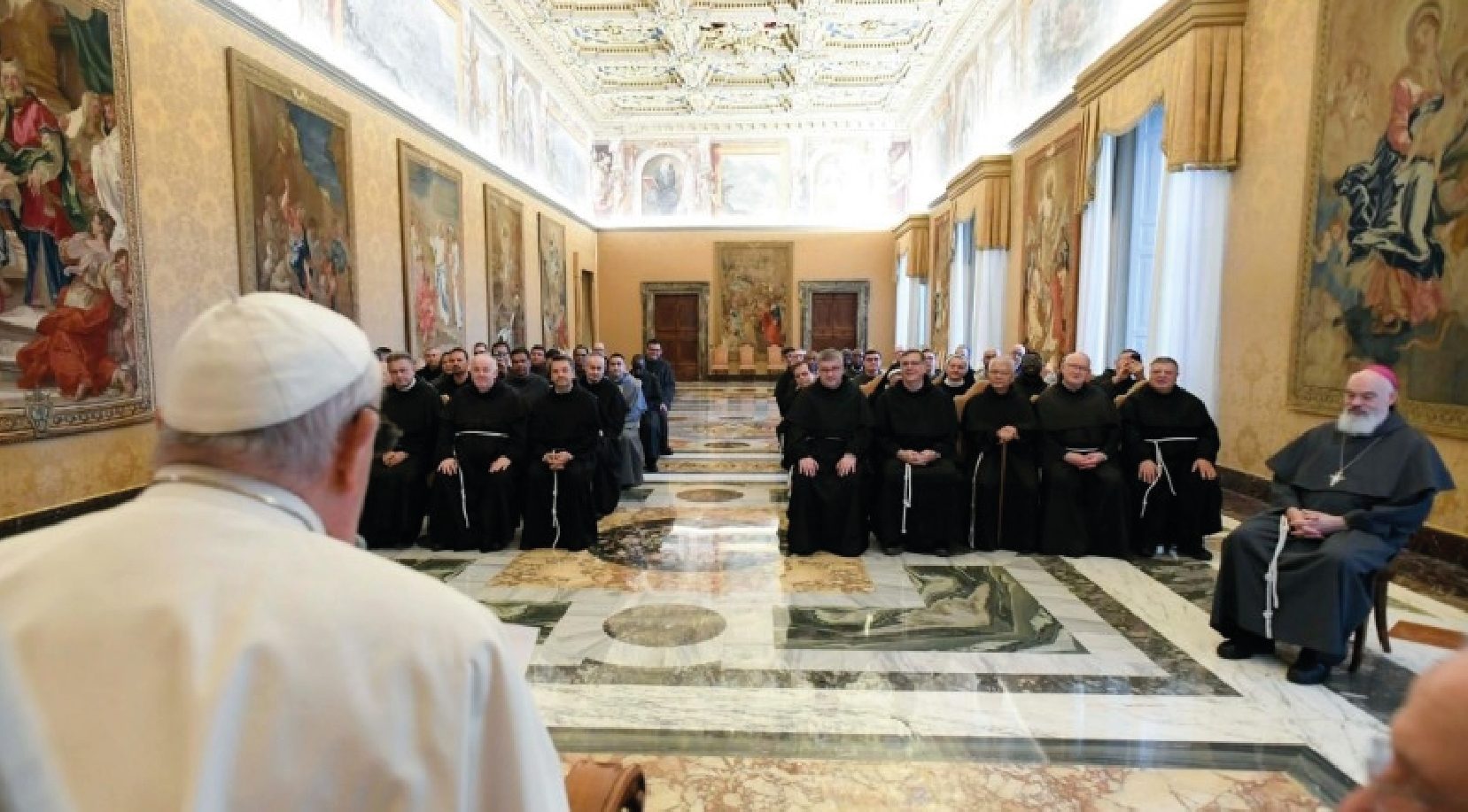 Pope Francis received the Vatican’s College of Penitentiaries in a private audience in the Consistory Hall