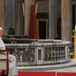 This is the prayer that the Pope said to Mary to pray for peace in the Holy Land and the world