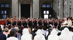 The vigil was held inside St. Peter's Basilica