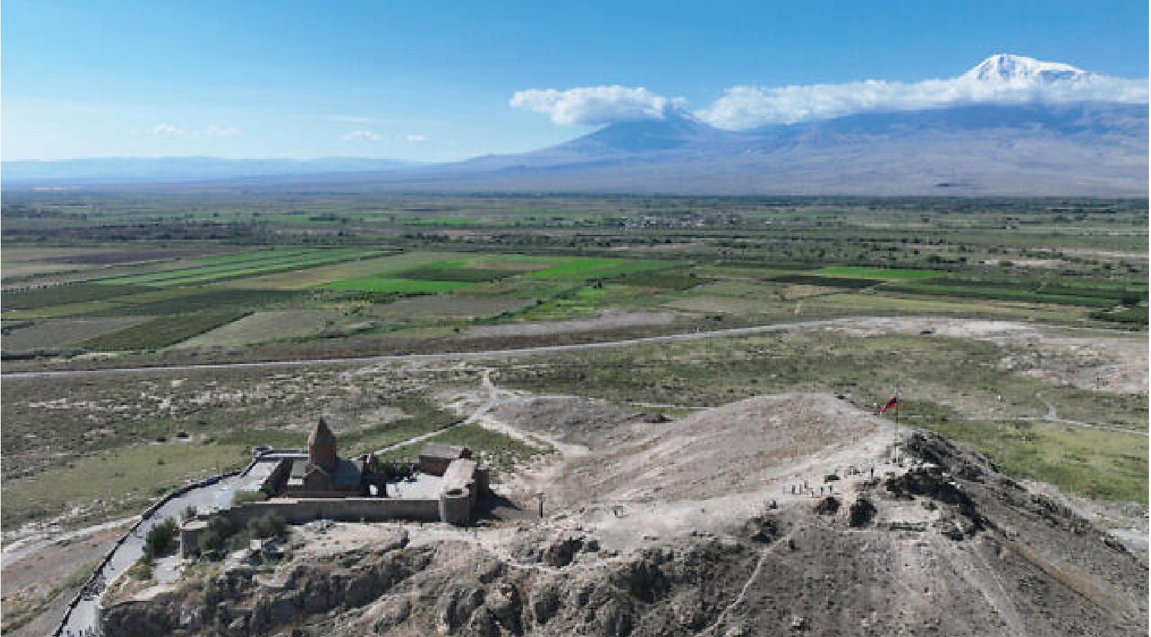 he remains of the octagonal-shaped church were unearthed in Artaxata, the ancient capital of the Kingdom of Armenia