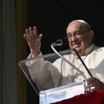 Pope Francis appeared at the window of the Apostolic Palace overlooking St. Peter’s Square