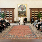 Israeli victims of Hamas attacks meet the Pope