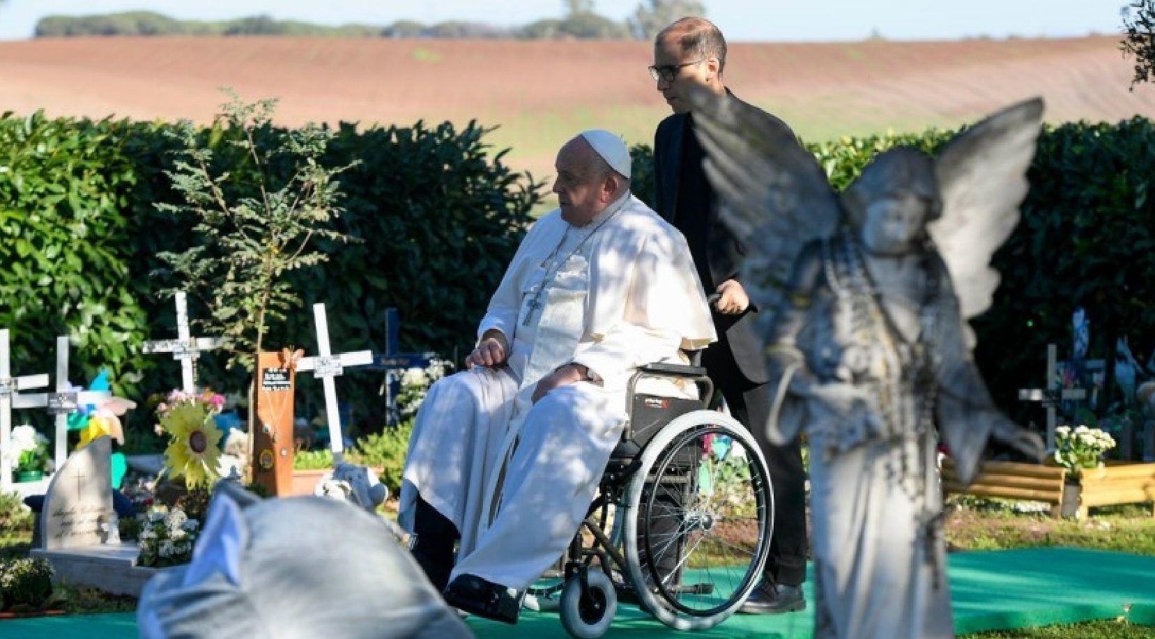 his first stop was the “Garden of Angels