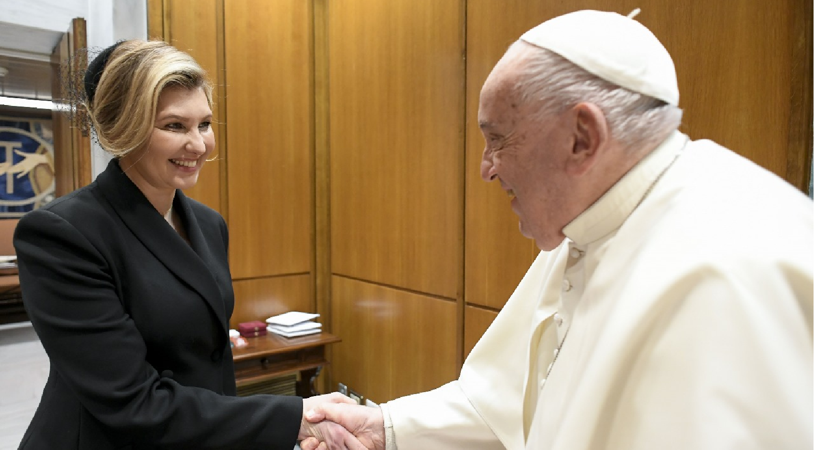 Zelenska met privately with Pope Francis