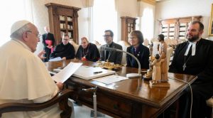 Pope Francis welcomed a delegation of Methodist leaders to the Vatican