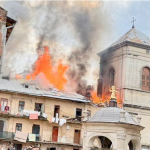 Russian Attack Sets Fire to Historic Catholic Monastery in Lviv, Ukraine