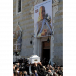 This was the funeral of the Lebanese Catholic priest who died in Israeli army bombings