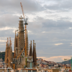 The Cross Atop the Jesus Christ Tower of the Basilica of the Holy Family, which the Pope will Inaugurate in Barcelona, Is Now Visible The Cross Atop the Jesus Christ Tower of the Basilica of the Holy Family, which the Pope will Inaugurate in Barcelona, Is Now Visible